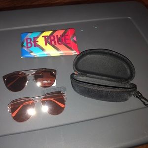 Brand New Double Pair of Sunglasses in Rose Gold
